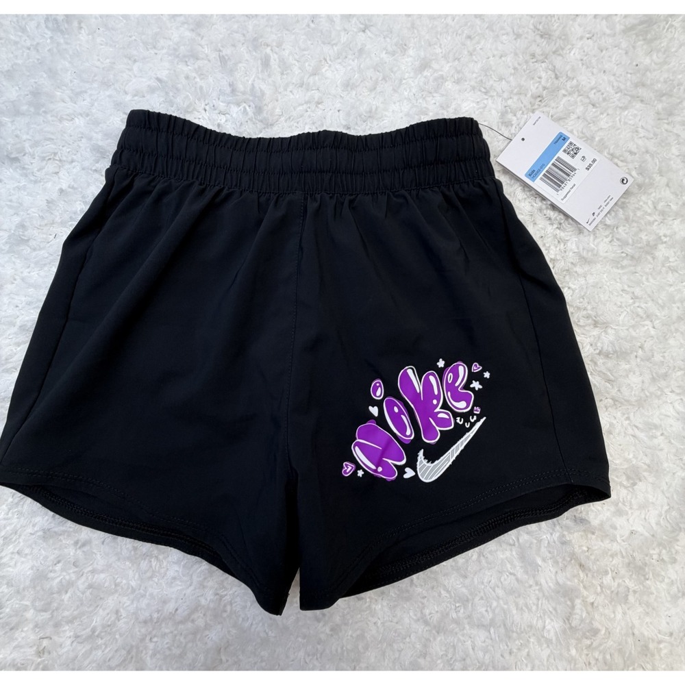 Nike One Black Athletic Training Shorts Size M Kids HQ9302-010